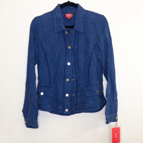 denim linen jacket